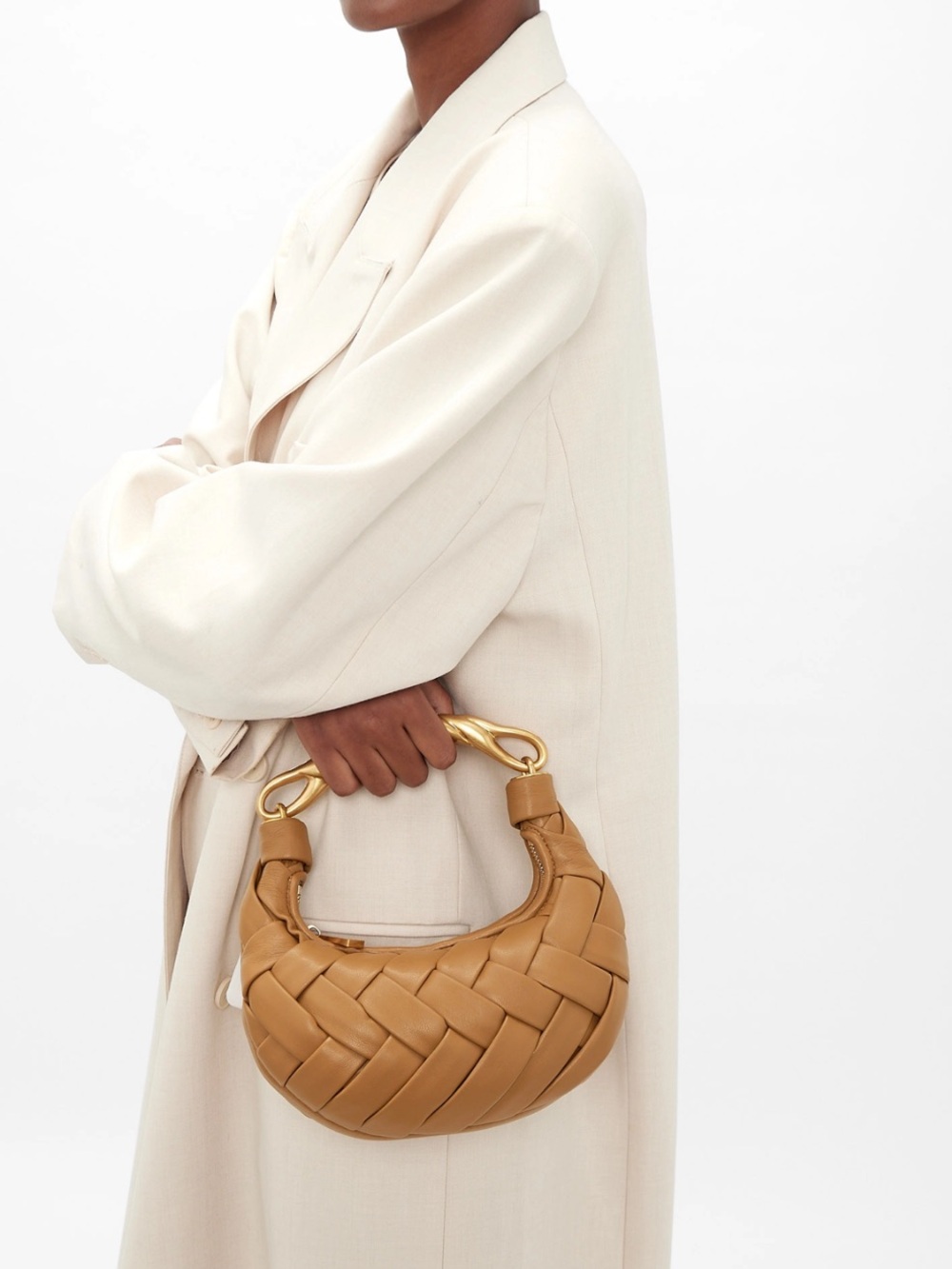 NWB JW PEI Orla Weave Bag w/removable crossbody strap in Brown (camel/tan) - Picture 4 of 16